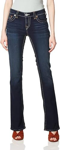 True Religion Women’s Becca Mid Rise Bootcut Jeans – Premium Stretch Denim, Contoured Ladies Jeans, Indigo Upgrade, 32