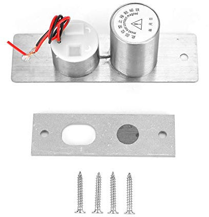 Verrou électrique à mortaise pour porte en verre 12 V CC 2 fils, Argenté