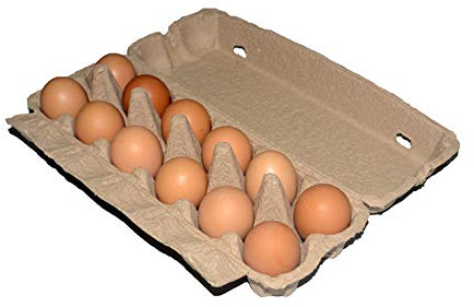 Ägglådor för 12 ägg – förpackning med 5/10/20 st biologiskt nedbrytbara återvunna fruktlådor för massa, stora ägg, tom förvaring, bondgård, livsmedelsmaterial plastalternativ