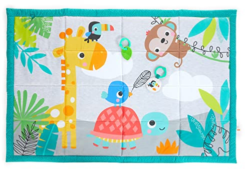 Bright Starts, Tapis d'Eveil Géant Pour Bébé Roam About, 2 Jouets Inclus, Facile à Transporter, Dès la Naissance
