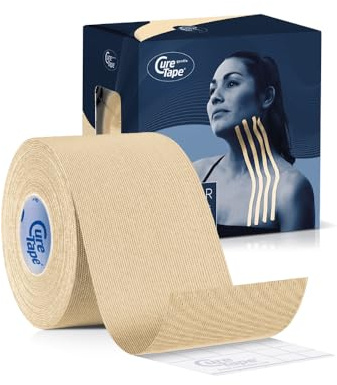 CureTape® Gentle | Kinesiology Tape for Hyper Sensitive Skin | Gentle Adhesion | 100% Hypoallergenic Water Resistant K Tape | for Thin Skin, Elderly or Children | Gentle to Remove | Medical KTape