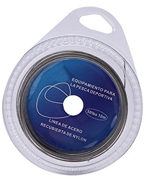 5 Types Fishing Steel Wire Fishing Lines,10m 7 Strands Braided Leader Sea Fishing Steel Wire Covered with Plastic Fishing Line Wire Leader Coated Stainless Steel Trace Lures Leader Wire (50 lbs)