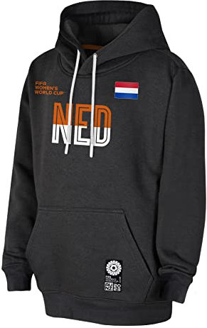 FIFA Official 2023 Women's Football World Cup Adult Team Hoodie, Netherlands, Black, X-Large