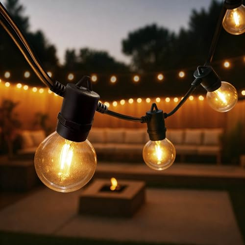 Ledvion LED-ljusslinga, 45 m, 75 x E12 LED, IP44 vattentät, 22,5 W, 2 700 K, utomhusgirlang