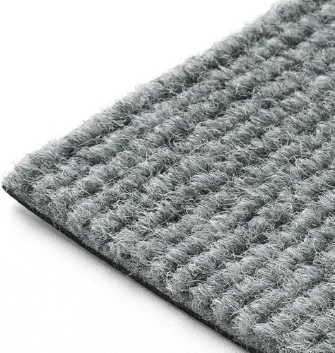 FunStick Light Grey Carpet Tiles for Living Room Stair Carpet Tiles Self Adhesive Floor Tiles Light Grey Floor Carpet Tiles Self Adhesive Bedroom Hallway Washable Stick on Tiles Floor 30x30CM 5 Pcs