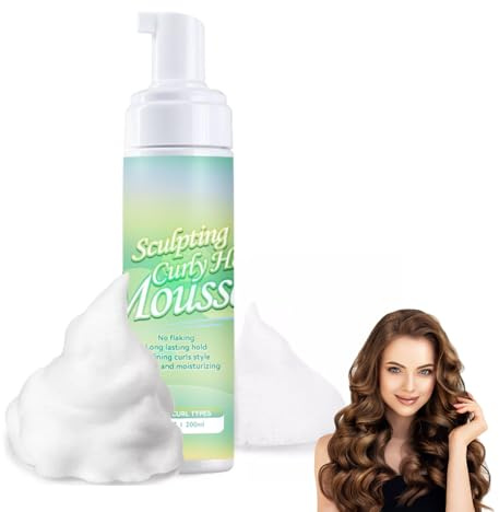 Eazerom 16 Mousse para peinar cabello rizado, Mousse de volumen, foam para cabello fino, foam para peinar espesante, Espuma de peinado ligera, Rizos sin frizz, Rizos de larga duración