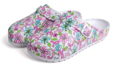 YUKTOPA Zuecos para mujer, cómodos zapatos de jardín con diseño impreso, sandalias de playa antideslizantes, zapatillas ligeras impermeables de trabajo y cuidado, flores, 39 EU