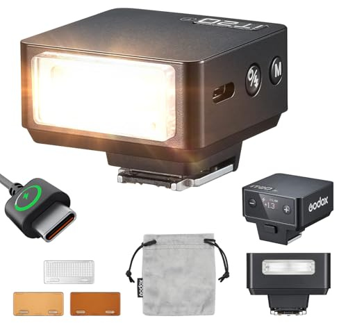 Godox iT20-F iT20 F Camera Flash Speedlite 6 Power Levels 700 Flashes At Full Power TTL 1.5s Recycle Times with Magnetic Colour Chip Single Contact Hot Shoe for Fuji Camera DSLR(Black)