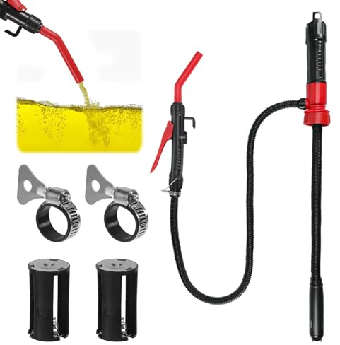 Yuwjoowee Fuel Syphon Pump,Battery Operated Transfer Pumps With Quick Stop Nozzle Upgrade Hose For Gasoline Fuel Fish Tank Garden