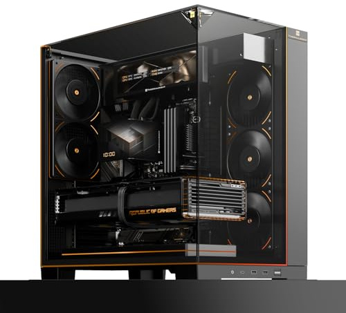 TR-Thermalright A70 Vision med 9,16 utökningsbar LCD-skärm för PC, USB-C-port, robust chassi optimerat för kylning, universell användning med ARGB-linjärt ljusband