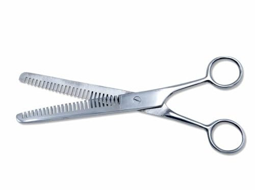 AMKA Effilierschere Edelstahl rostfrei zweiseitig zum Ausdünnen für Tiere