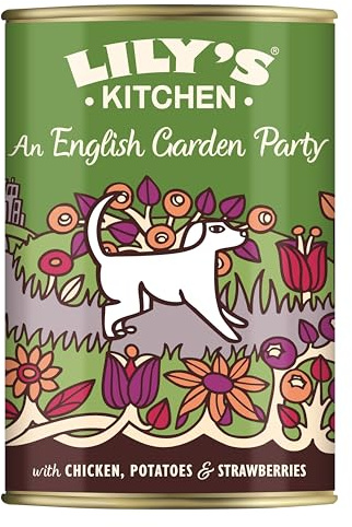 Lily's Kitchen Made with Natural Ingredients Adult Wet Dog Food Tin An English Garden Party 6 x 400g