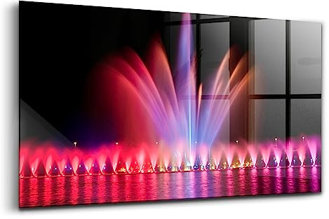 Wallfluent 100x50 Interior Decoration Pittura Sul Muro Fontana wroclaw di notte