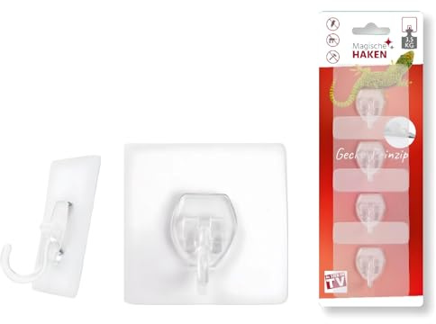Magische Haken Klebehaken original selbstklebend extra stark Wandhaken Transparent Geschirrtuchhalter Fensterhaken ohne Bohren Handtuchhalter Aufhänger Badezimmer Wand Aufhängehaken Vario (4)