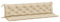 vidaXL Gartenbank Auflagen 2 STK., Gartenbank Auflage mit Hohlfasern, Sitzkissen mit Schnüren für Außen Innen, Bankauflage Bankkissen Sitzkissen Bankpolster, Beige Oxford-Gewebe