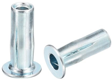 QUARKZMAN Écrous Aveugles à Multiples Prises M4, 5Pcs Tige Pré-Bombée Écrou d'Insertion Fileté à Tête Plate en Acier au Carbone Plus Écrous pour l'Industrie de la Construction