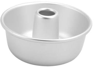 Hemobllo Moule à Savarin en Métal Argenté Fond Solide et Design Cranté, Moule à Pâtisserie Rond pour Beignets et Gâteaux