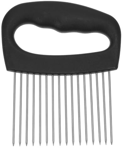 SHINEOFI Soporte para Picadora de Verduras Acero Inoxidable 304, Cortador para Rodajas de Cebolla Grande 16 Pasadores, Herramienta Segura y Multifuncional para Cortar Aguacate, Huevos