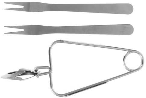 IMUSINICE 1juego Pinzas y Tenedores para Caracoles Acero Inoxidable Ligeros Resistentes al Calor Juego Compacto para Cocina y Buffet