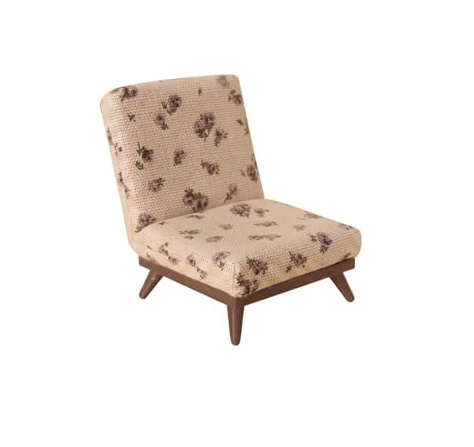 FytStycale 1/12 Fauteuil Miniature Poupée, Fauteuil Pieds Bois Inclinés