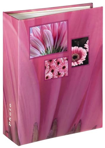 Hama Album Photo Singo (Album minimax, 13 x 16,5 cm, 100 Pages, pour 100 Photos au Format 10 x 15 cm) Rose