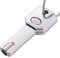 TROIKA Schlüsselanhänger LIGHT KEY - KR15-40/CH - Anhänger in Schlüsselform mit LED Licht (weiß) - glänzend silber - das Original von TROIKA