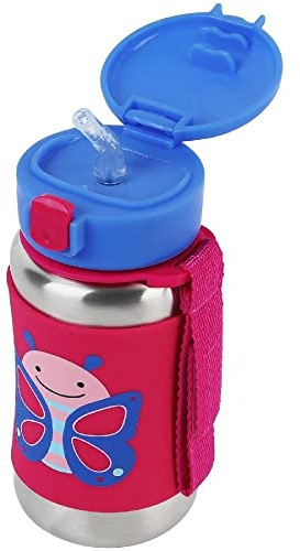 Skip Hop Zoo Stainless Steel Straw Bottle (Butterfly)