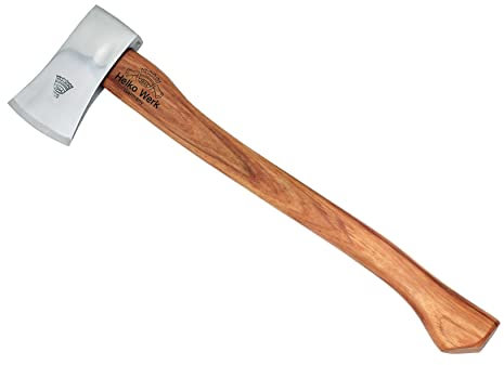 Helko Classic Journeyman Axt 700 g | 50 cm Hickorystiel | Leichte Packaxt für EIN- und Zweihandbetrieb | Ideal für Camping und Outdoor-Aktivitäten
