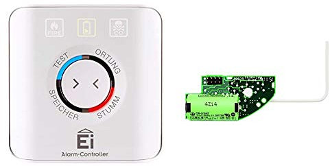 Ei Electronics EI450-1XD Ei450 Alarm-Controller, 3 V, weiß + 10-Jahres-Funkmodul mit erweiterten Funktionen für Rauchwarnmelder Serie, eigene Lithiumbatterie, grün, Ei600MRF