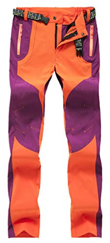 Neue 2023 - Kletterhose Schnelltrocknend Wandern Wasserdicht Skihose Outdoor Herren Pants Fußball Sweats Jungen, Orange, XXL