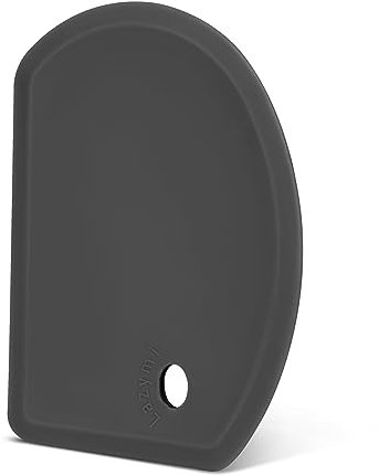 Lazymi Flexibel Silikon Teigschaber, Groß (15.2×10.9 CM) Mehrzweck Teigkarte Nicht-Stick Teigschneider, Lebensmittelqualität Teigspachtel zum Backen von Brot/Sauerteigkuchen/Pizza, Dunkelgrau