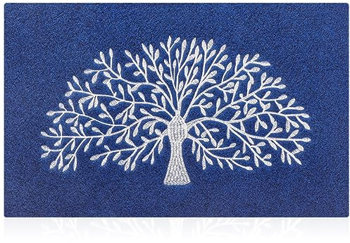 AOAOPQ Tappetini per porte di casa interni lavabili tappetino interno Heavy Duty non scivolano ingresso tappeto scarpe graffi assorbente sottile porta blu opaco