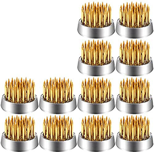 Tooteeru 12-pack blomgrodor hållare blompress Kenzans rund blomarrangör mini blommor grodor stift, 0,9 tum blomstift hållare