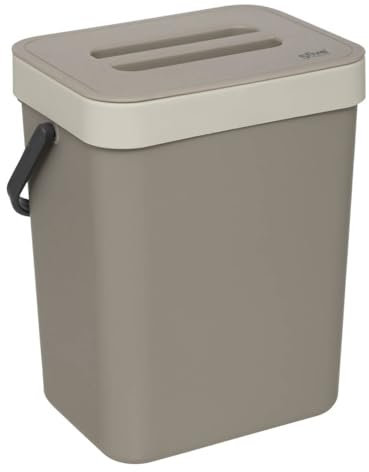 5five - poubelle de compost 5l en plastique taupe