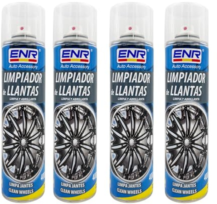 ENR Limpia Llantas Limpiador Férrico para Coche Moto Descontaminante Suciedad Incrustada Llantas Disco Freno Sin Acidos Elimina Ferodo y Grasa-doble uso-400ml (4)