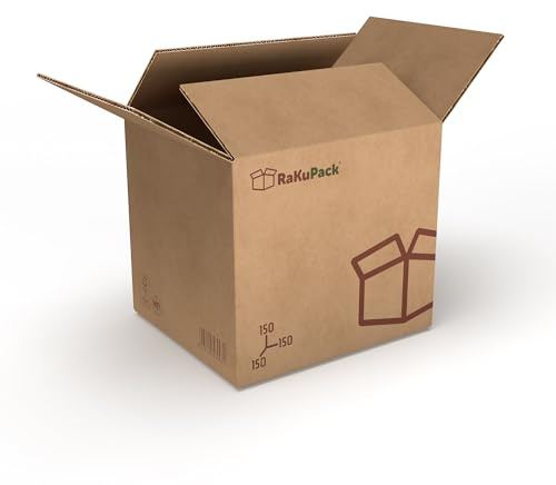 RaKuPack fraktkartong 25 st 150x150x150 mm Flyttlådor och Arkivlåda Brun