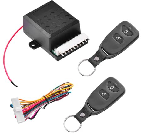 Tuxxjzm Kit de verrouillage central de voiture, 12 V sans clé | Système d'entrée de verrouillage à distance automatique pour la plupart des voitures DC 12 V