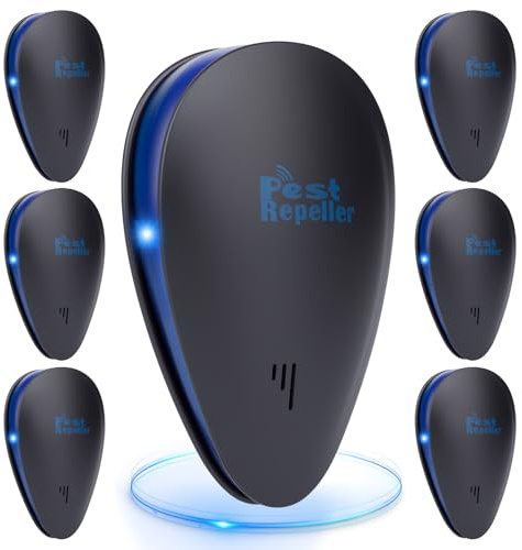 6 Pack 2026 Ultrasonic Repellent Indoor, Mouse Traps Insert Plug in, Pest Control Repellent Ant, Roach,Rodent, Mouse, Bugs, Mosquito, Spider, for Home, Office, Kitchen