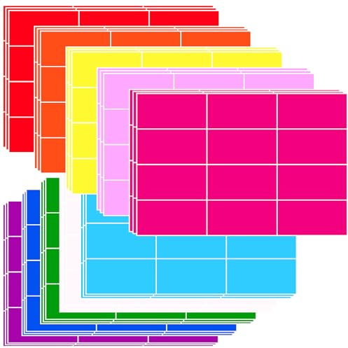 Removable Large Sticky Labels for Moving Boxes, 240 Coloured Waterproof Moving Labels for Storage Boxes, Jars, Freezer Food Labels Stickers, Address Labels Stickers for Moving House Essentials