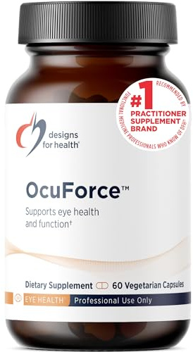 Designs for Health OcuForce - Eye Health Support Supplement - Lutein, Zeaxanthin, Carotenoids, Zinc, Taurine + Vitamins (60 Capsules)