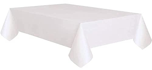 Tischdecke aus kunststoffbeschichtetem Papier - 2,74 m x 1,37 m - Weiß