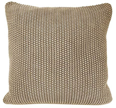 nielsen HOME Kissenbezug Nika grob gestrickt, 50x50 cm, Sand (Farbeffekt), 100% Baumwolle, Strick, Oekotex, Grobstrick, gemütlich modisch elegant, Dekokissen, Sofakissen