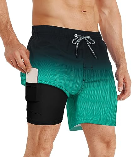 APTRO Mens Swimming Shorts Compression Liner 7 Board Shorts