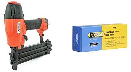 Tacwise DGN50V Type 180 Brad Air Nail Gun & 0398 Type 18G / 32 mm Galvanised Brad Nails, Pack of 5,000
