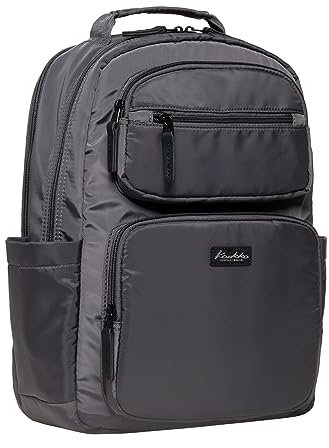KAUKKO Freizeit Laptop Rucksack, für Damen & Herren Wasserdichter Wanderrucksack, Leicht Backpack mit viele fächer für Schule Arbeit und Sport, 14L, Grau