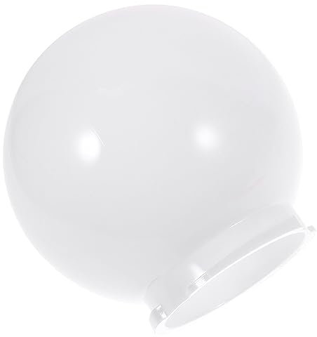 Luxshiny Acryl-Lampenpfosten- Mit 3 7-Zoll-Gewindehals Weißer Lampenschirm Runder Kunststoff-Lichtglobus Mit Schraubhals Deckenventilator-Lichtabdeckungen