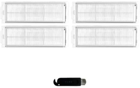INF Pack de 4 filtros de aspiradora para Xiaomi Robot Vacuum Mop 2S/Mop P/Mop Pro/XMSTJQR2S/STYTJ02YM, 4 x filtros HEPA, 1 x Cepillo de Limpieza