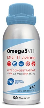 Marco Viti Omega3 - Viti Multi Azione Integratore Alimentare, 240 Perle Softgel