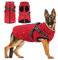 Woiil Hundejacke Hundemantel für Grosse Hunde Warmer Winter Wasserdicht Hundejacke Winddichter Wintermantel kuschelige Reflektierend Hundejacke Ärmellose mit Geschirr Outdoor Rot XL