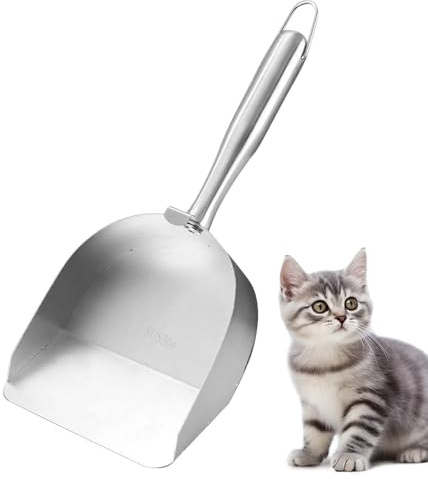 Zyntora Skyffel För Kattlåda | 2-I-1 Rostfritt Stål Husdjursavfallsspade | Skyffel För Avfall Från Kattungar | Hundar Kattungar Valpar Vardagsrum Inomhus Veterinär Hushåll Med Flera Husdjur